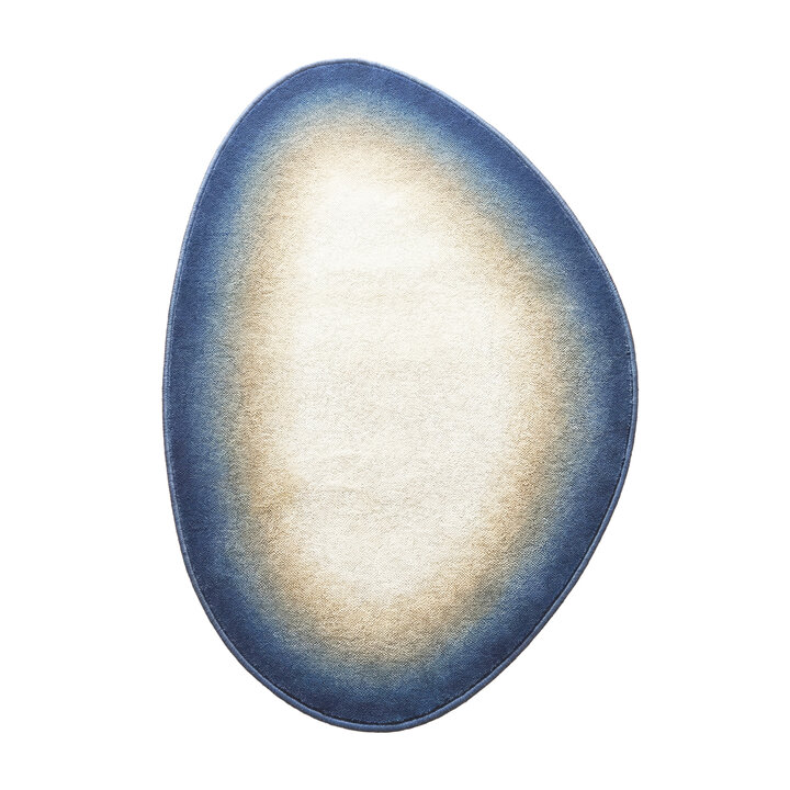 Teppich Organisch - Mellow Blau Gelb