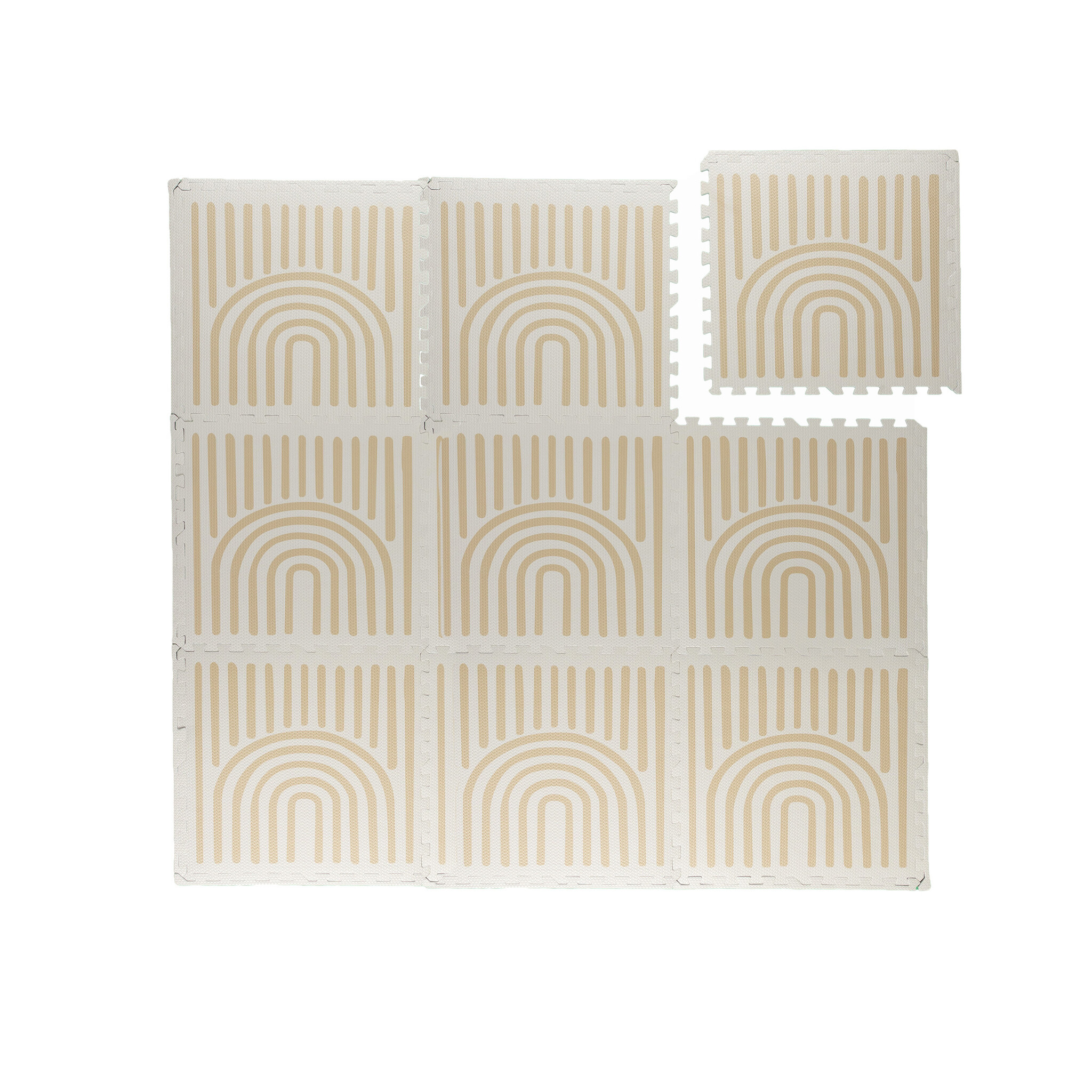 Puzzlematte - Alfie XL Grid Beige - sfeer
