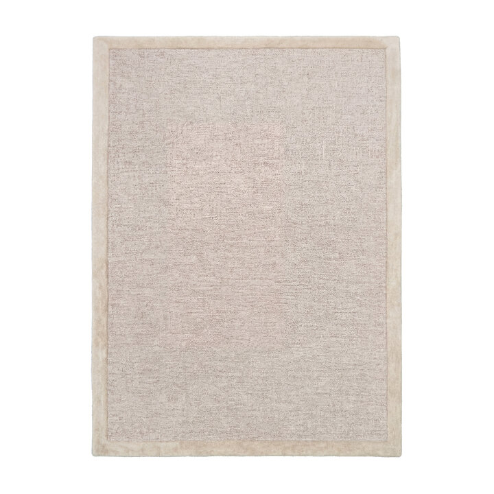 Kurzflor Teppich - Elena Border Taupe