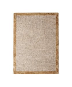 Kurzflor Teppich - Elena Border Braun