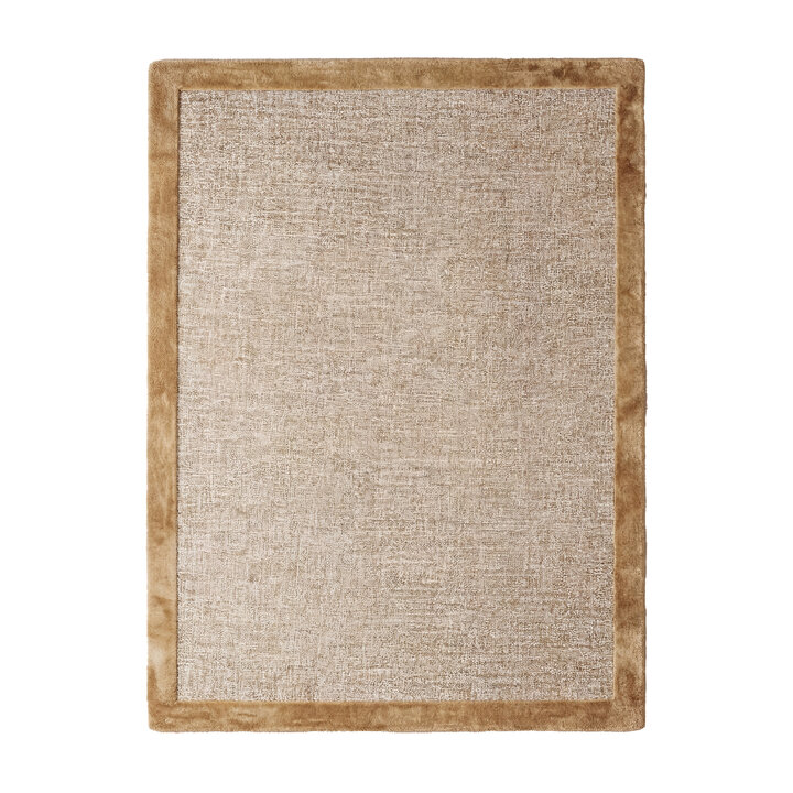 Kurzflor Teppich - Elena Border Braun