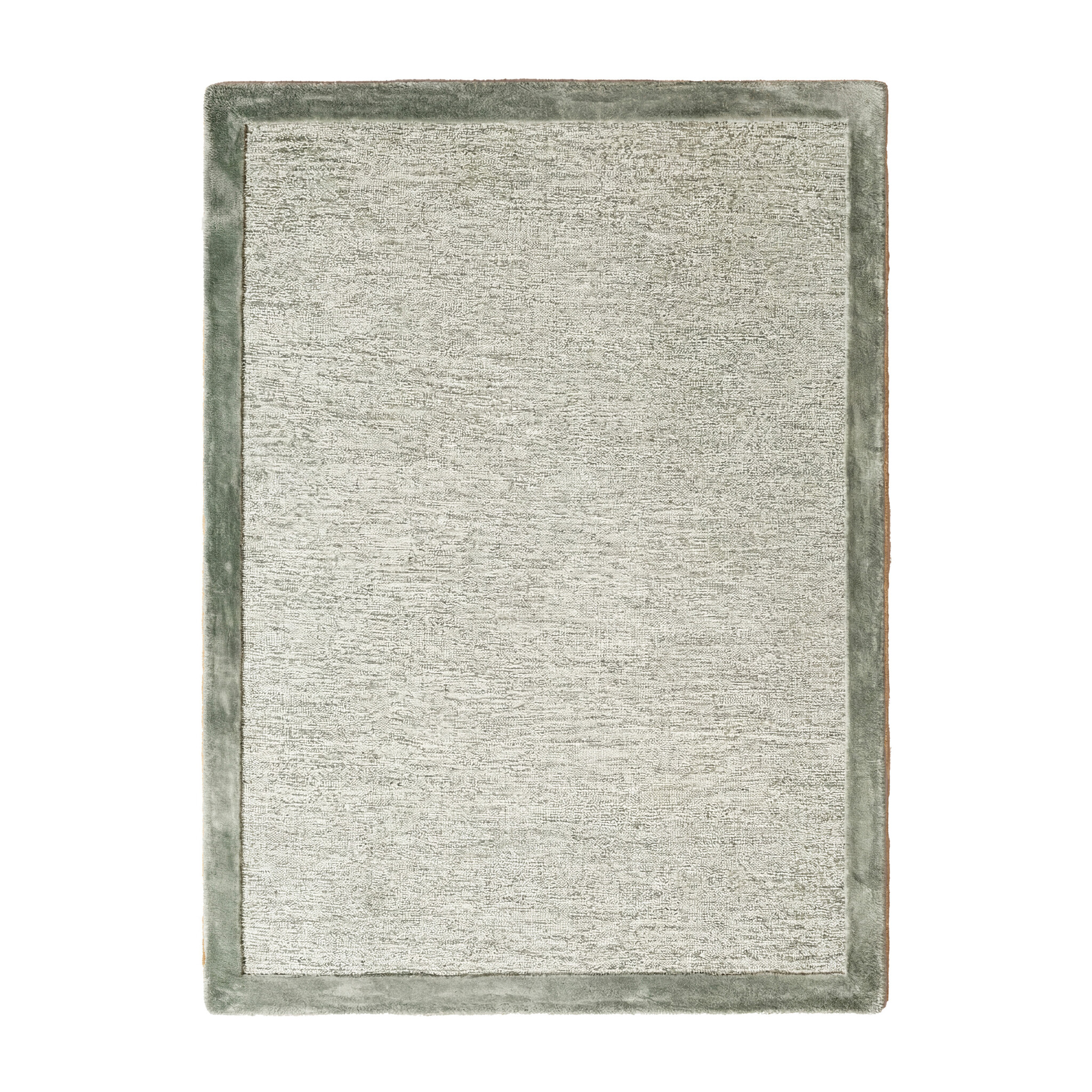 Kurzflor Teppich - Elena Border Grün - sfeer