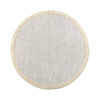Rund Kurzflor Teppich - Elena Border Beige - thumbnail 1