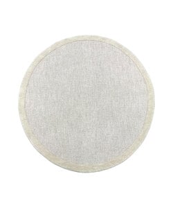 Rund Kurzflor Teppich - Elena Border Taupe