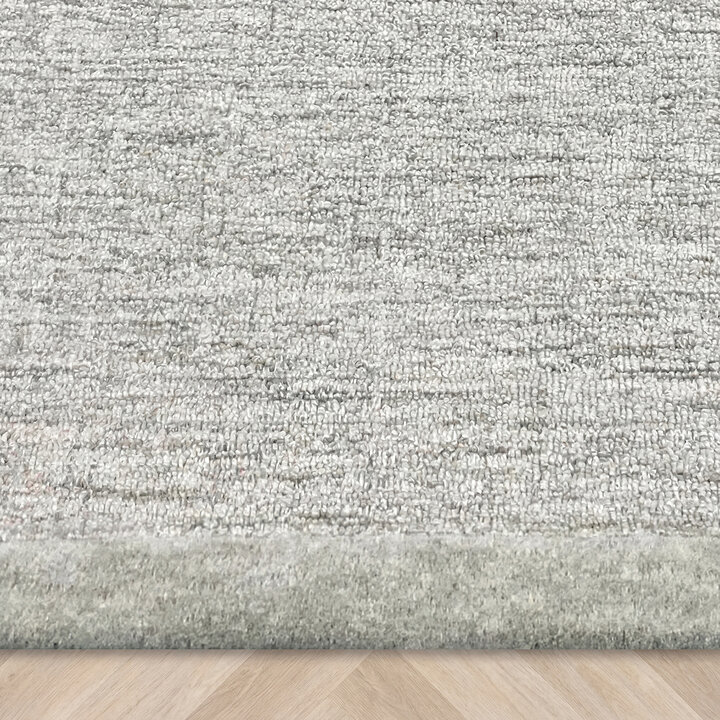 Rund Kurzflor Teppich - Elena Border Grün