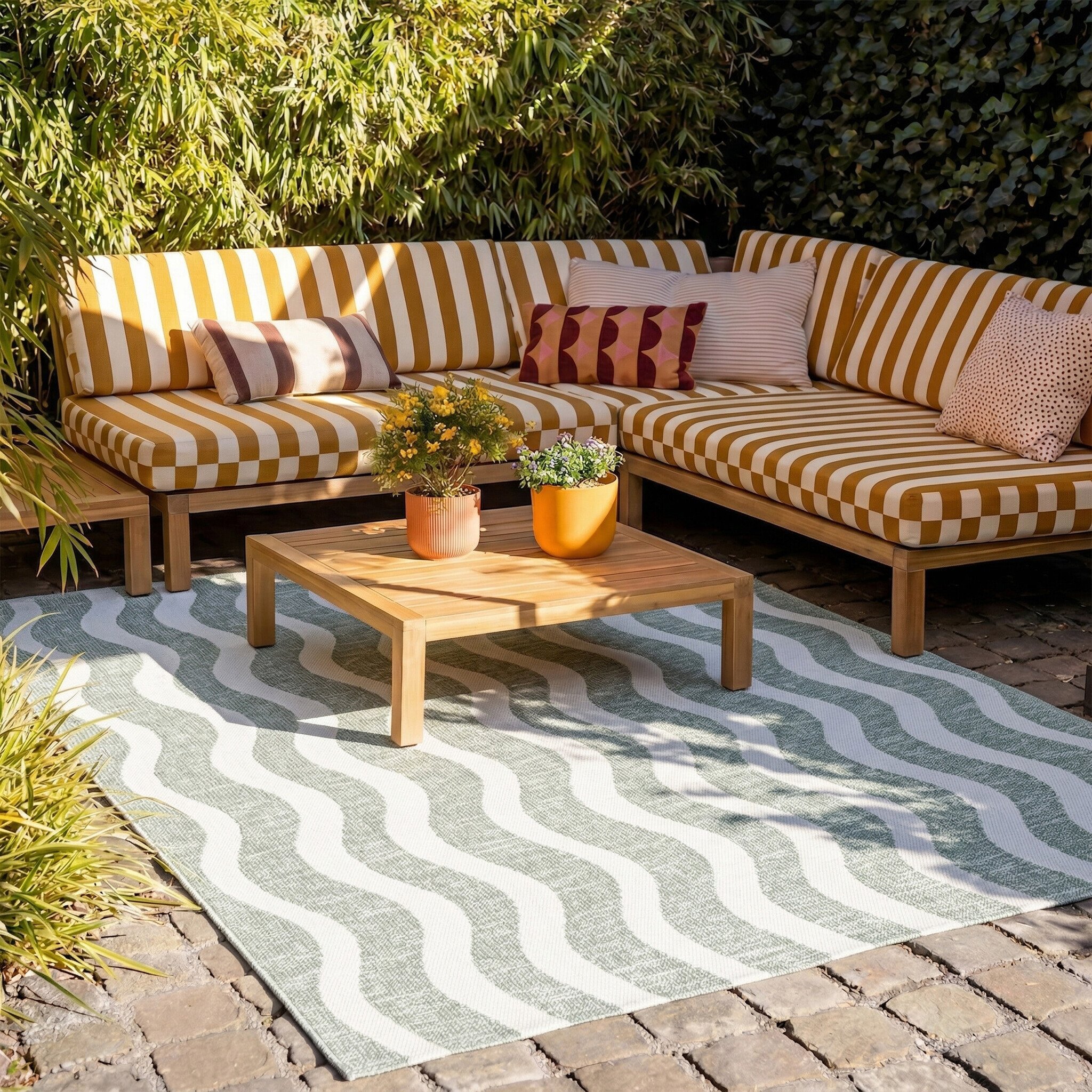 In- & Outdoor Teppich - Summer Waves Grün