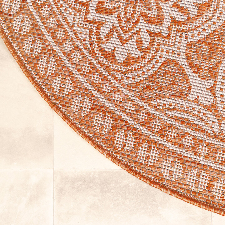 In- & Outdoor Teppich Rund - Summer Oriental Terracotta