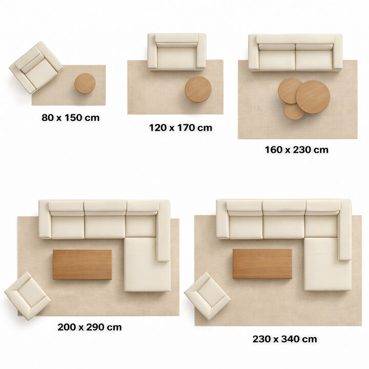 Kurzflor Teppich - Juliette Stripes Creme