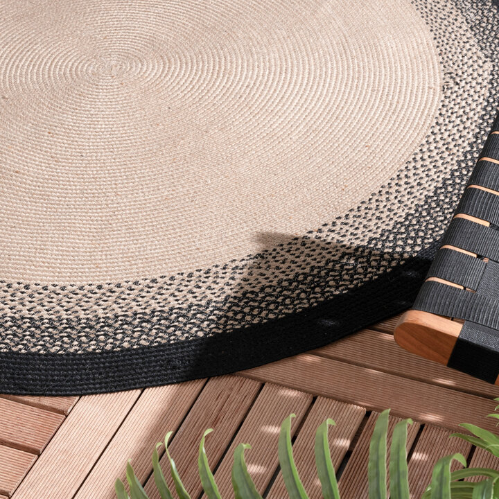 In- & Outdoor Teppich Rund - Florence Schwarz