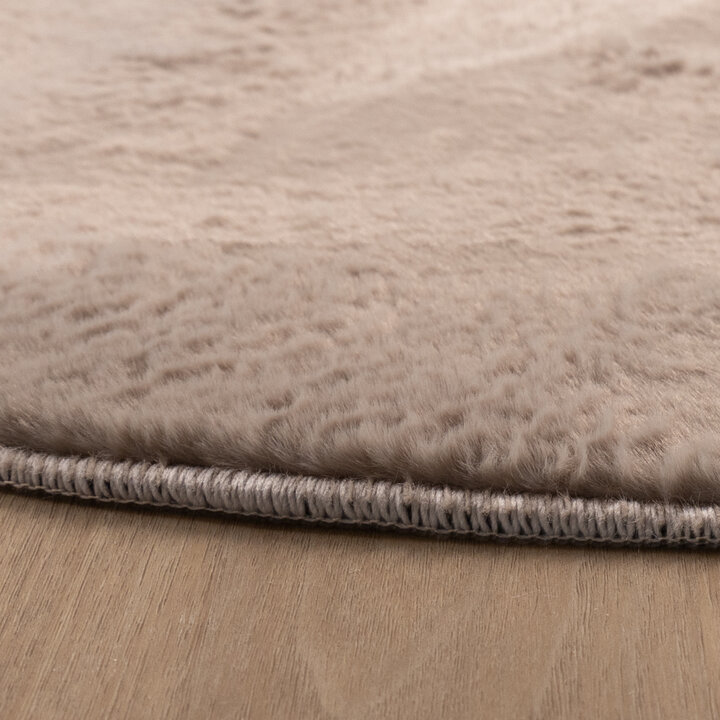 Flauschiger Teppich Oval - Cozy Taupe