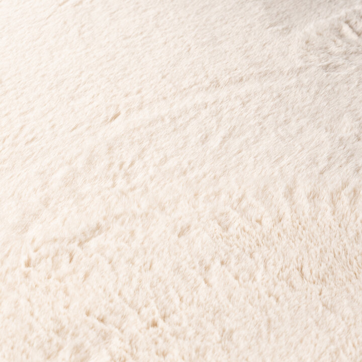 Flauschiger Teppich Oval - Cozy Creme
