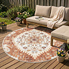 Vintage Gartenteppich Rund - Santo Mandala Terrakotta - thumbnail