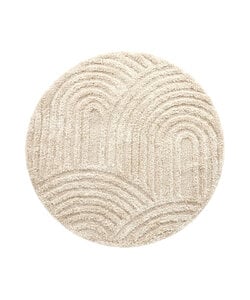 Teppich Skandinavisch Rund - Lova Arches Beige