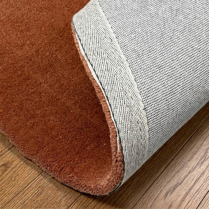 Wollteppich Rund - Isara Border Terracotta