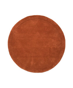 Wollteppich Rund - Isara Border Terracotta