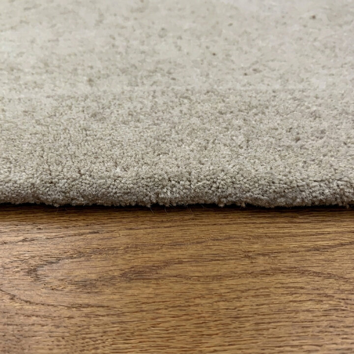 Wollteppich Rund - Isara Border Creme