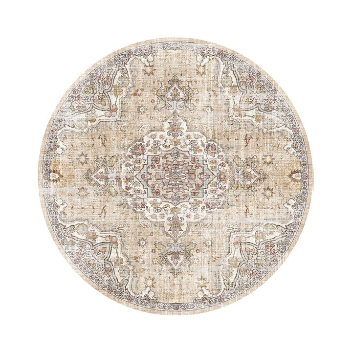 Orientteppich Rund - Leyla Medaillon Taupe