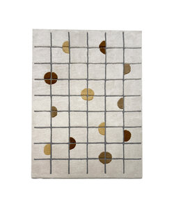 Geometrischer Teppich - Brunello Circles Gelb