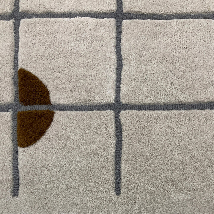 Geometrischer Teppich - Brunello Circles Gelb