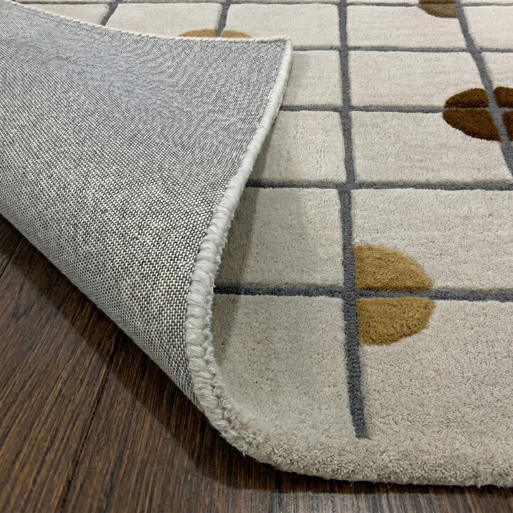 Geometrischer Teppich - Brunello Circles Gelb
