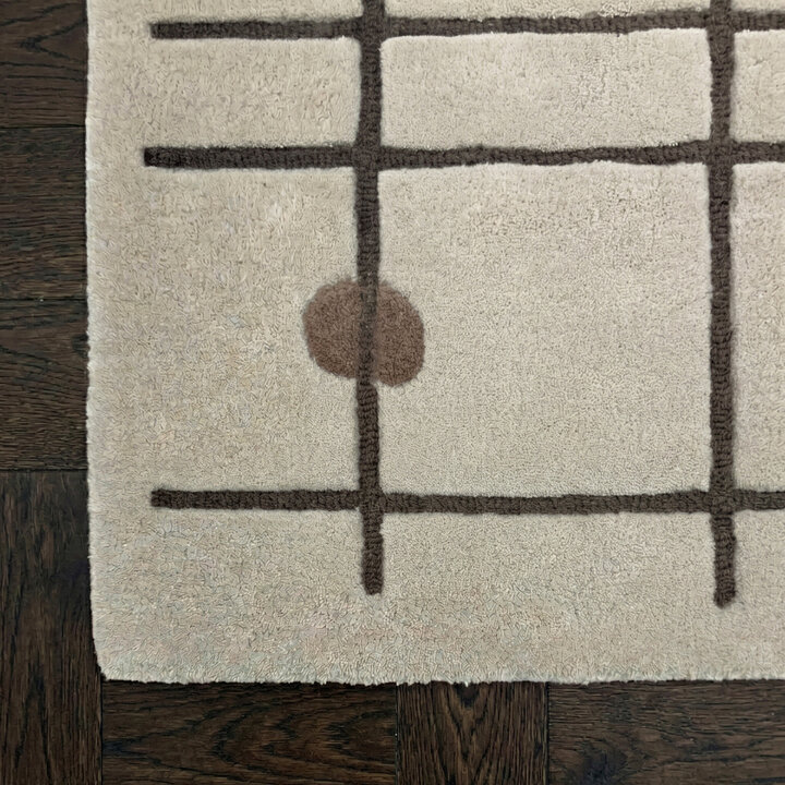 Geometrischer Teppich - Brunello Dots Terrakotta