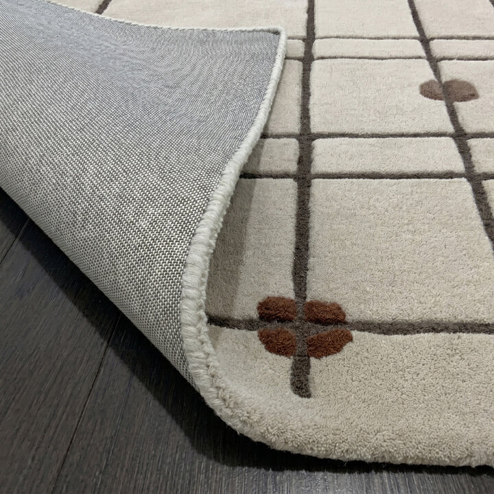 Geometrischer Teppich - Brunello Dots Terrakotta