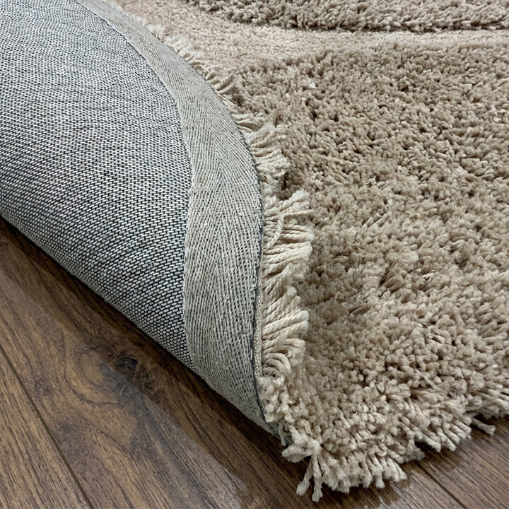 Teppich Organisch - Odette Grid Taupe
