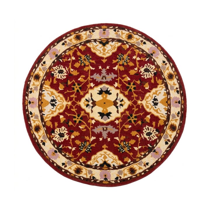 Teppich Vintage Rund - Valentina Rot