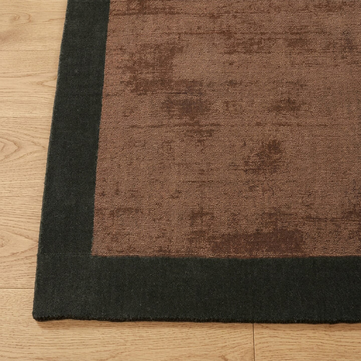 Kurzflor Teppich - Lucien Border Rost