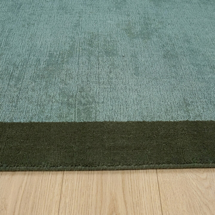 Kurzflor Teppich - Lucien Border Grün