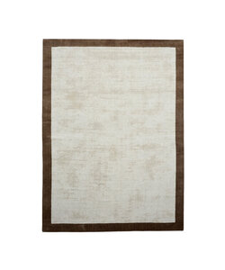 Kurzflor Teppich - Lucien Border Creme