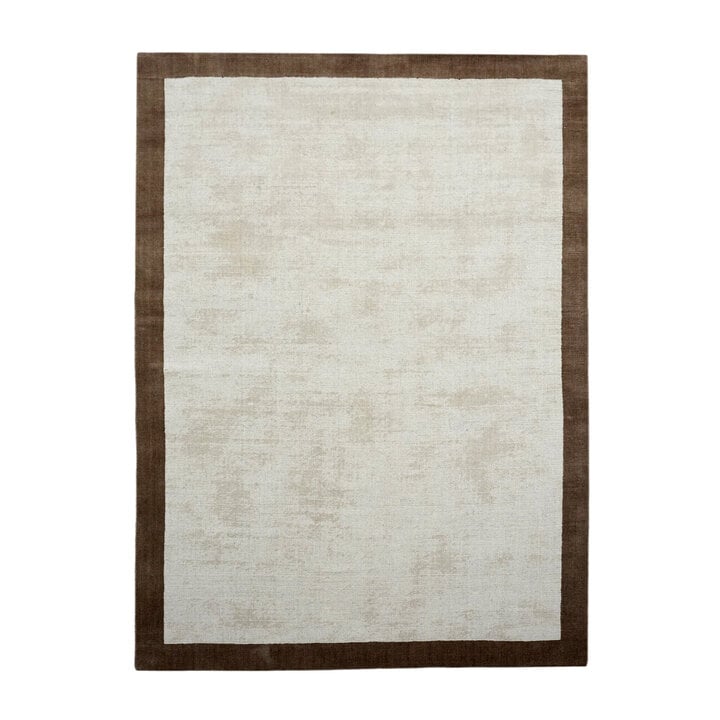 Kurzflor Teppich - Lucien Border Creme