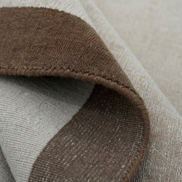 Kurzflor Teppich - Lucien Border Creme