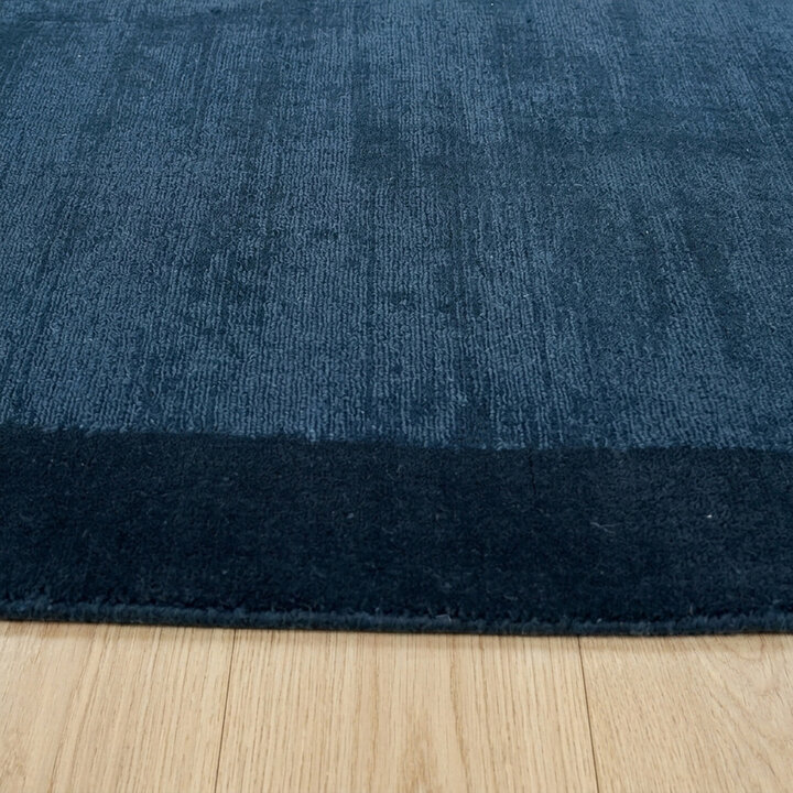 Kurzflor Teppich - Lucien Border Blau