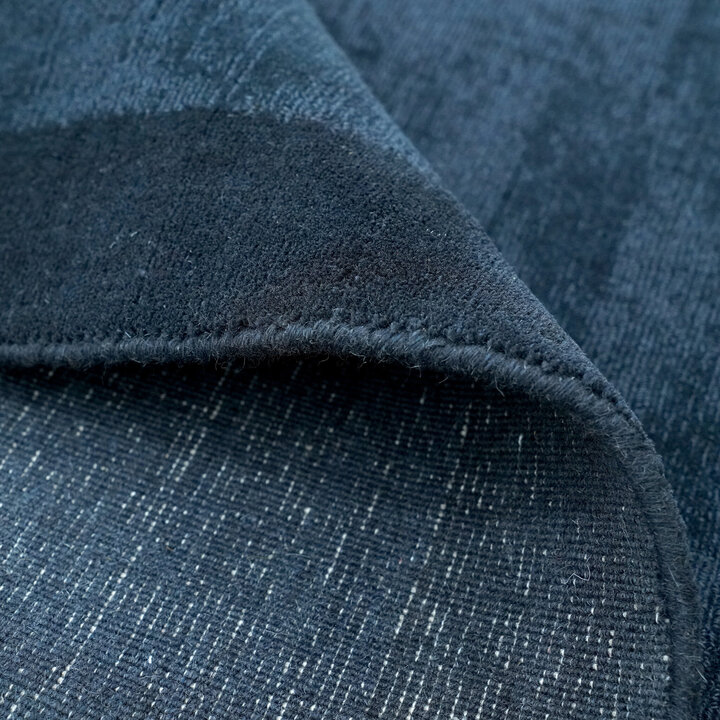 Kurzflor Teppich - Lucien Border Blau