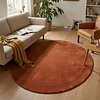 Wollteppich Rund - Isara Border Terracotta - thumbnail