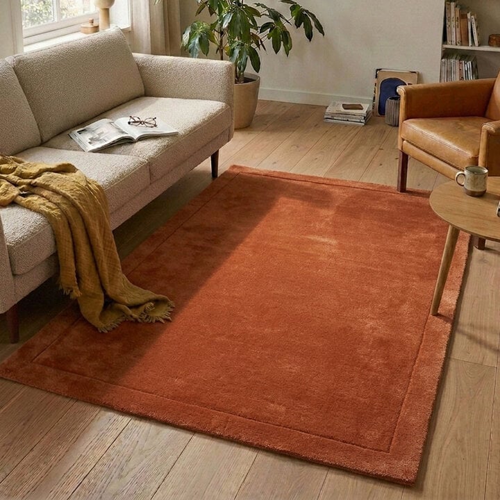 Wollteppich - Isara Border Terracotta