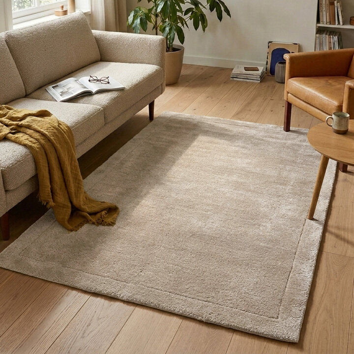 Wollteppich - Isara Border Creme