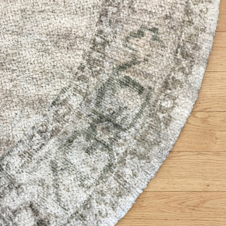 Teppich rund vintage - Kyra Medaillon Creme