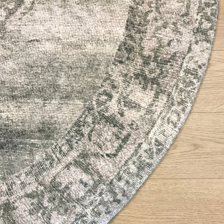 Teppich rund vintage - Kyra Medaillon Grün