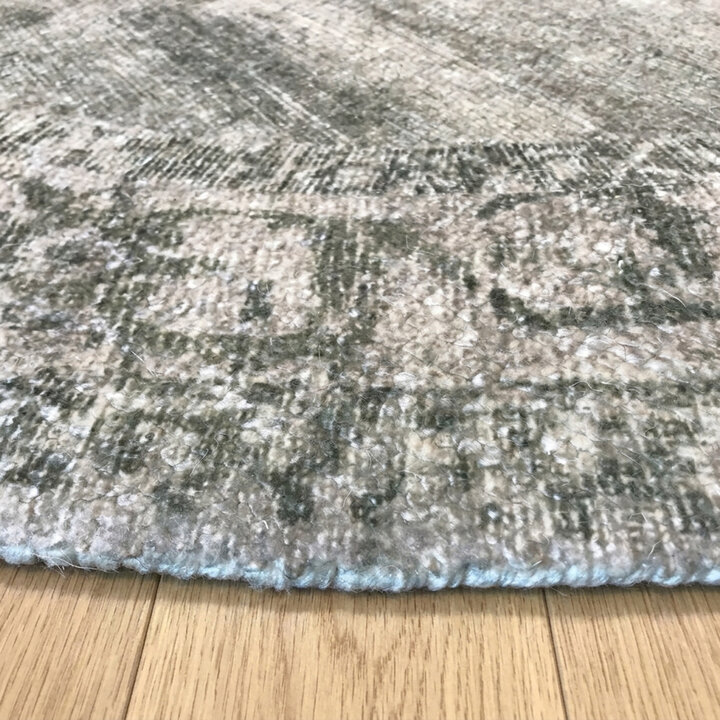 Teppich rund vintage - Kyra Medaillon Grün