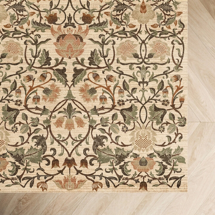 Blumen Teppich - Rosie Creme