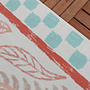 Outdoor-Teppich - Oasis Leaves Blau Rot - thumbnail 2