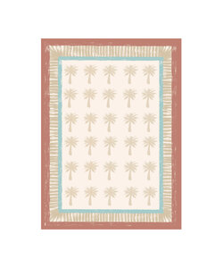 Outdoor-Teppich - Oasis Palm Blau Rot