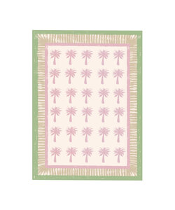 Outdoor-Teppich - Oasis Palm Rosa Grün