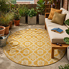 In- & Outdoor Teppich Rund - Rio Flower Gelb - thumbnail