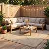In- & Outdoor Jute Teppich - Bali Beige - thumbnail