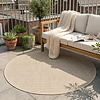 In- & Outdoor Jute Teppich Rund - Nomad Melange Creme - thumbnail