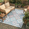 Outdoor Teppich Boho - Vedra Tile Blau - thumbnail