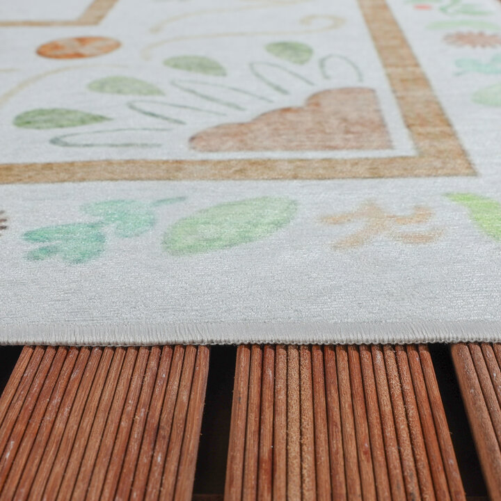 Outdoor-Teppich - Maui Border Weiß